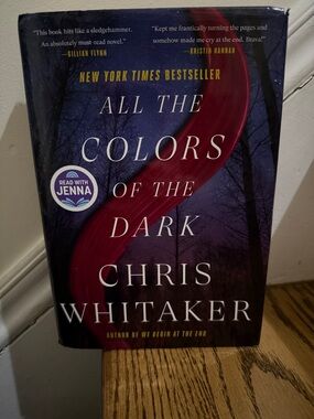 All the Colors of the Dark by Chris Whitaker - Dark Blue & Burgundy Hardcover